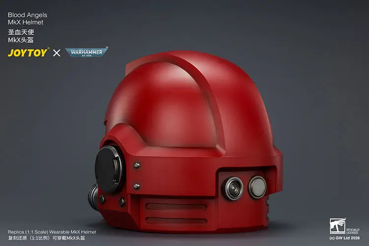 the left back of Action Figure Helmet - Blood Angels MkX 1 1 Life-Size Wearable Replica - JOYTOY Warhammer 40K rectangle image The Left Back Of Action Figure Helmet Blood Angels Mkx 1 1 Life Size Wearable Replica Joytoy Warhammer 40k Rectangle Image