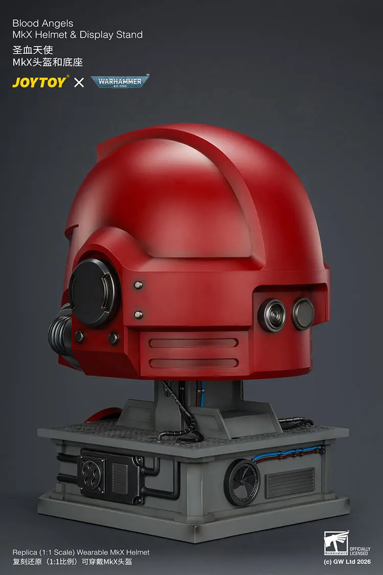 the left back of Action Figure Helmet - Blood Angels MkX Helmet & Display Stand 1 1 Life-Size Wearable Replica - JOYTOY Warhammer 40K rectangle image The Left Back Of Action Figure Helmet Blood Angels Mkx Helmet & Display Stand 1 1 Life Size Wearable Replica Joytoy Warhammer 40k Rectangle Image