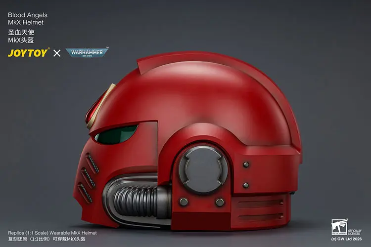 the left of Action Figure Helmet - Blood Angels MkX 1 1 Life-Size Wearable Replica - JOYTOY Warhammer 40K rectangle image The Left Of Action Figure Helmet Blood Angels Mkx 1 1 Life Size Wearable Replica Joytoy Warhammer 40k Rectangle Image