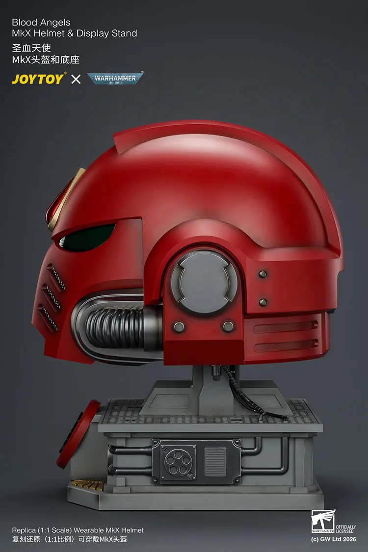 the left of Action Figure Helmet - Blood Angels MkX Helmet & Display Stand 1 1 Life-Size Wearable Replica - JOYTOY Warhammer 40K rectangle image The Left Of Action Figure Helmet Blood Angels Mkx Helmet & Display Stand 1 1 Life Size Wearable Replica Joytoy Warhammer 40k Rectangle Image