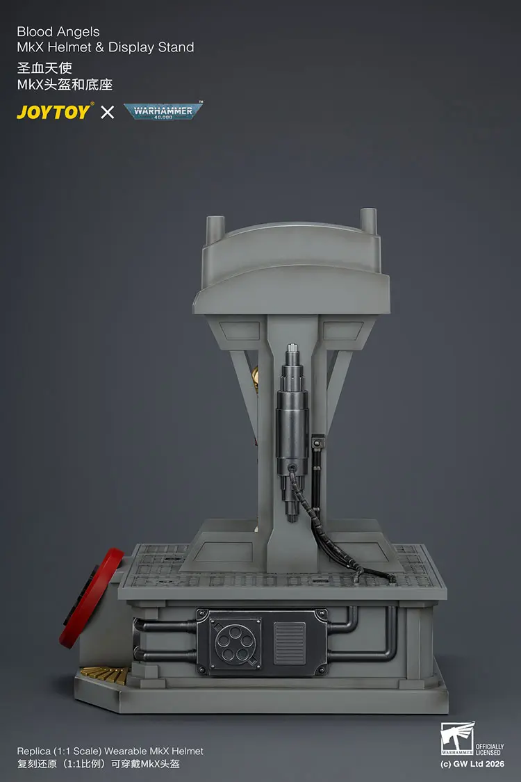 the left of the display stand of Action Figure Helmet - Blood Angels MkX Helmet 1 1 Life-Size Wearable Replica - JOYTOY Warhammer 40K rectangle image 2 The Left Of The Display Stand Of Action Figure Helmet Blood Angels Mkx Helmet 1 1 Life Size Wearable Replica Joytoy Warhammer 40k Rectangle Image 2