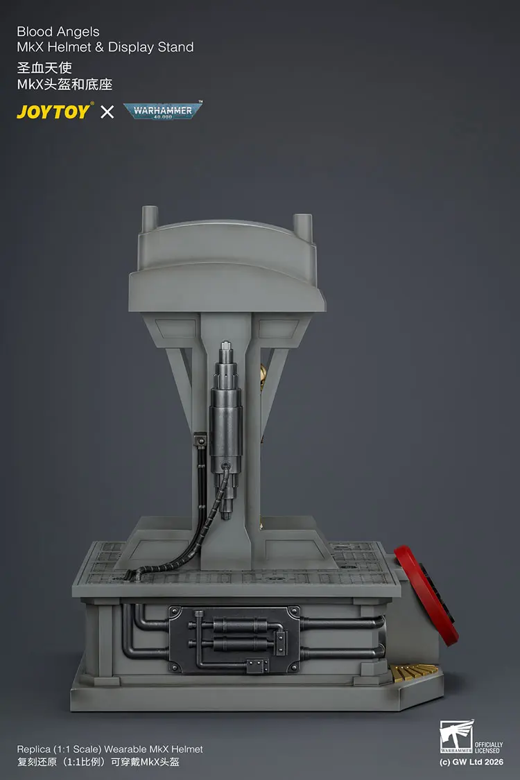 the left of the display stand of Action Figure Helmet - Blood Angels MkX Helmet 1 1 Life-Size Wearable Replica - JOYTOY Warhammer 40K rectangle image The Left Of The Display Stand Of Action Figure Helmet Blood Angels Mkx Helmet 1 1 Life Size Wearable Replica Joytoy Warhammer 40k Rectangle Image