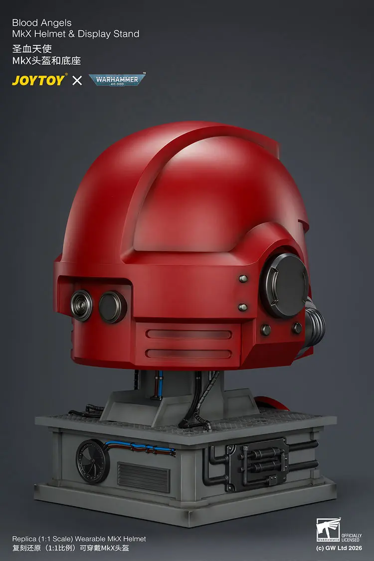the right back of Action Figure Helmet - Blood Angels MkX Helmet & Display Stand 1 1 Life-Size Wearable Replica - JOYTOY Warhammer 40K rectangle image The Right Back Of Action Figure Helmet Blood Angels Mkx Helmet & Display Stand 1 1 Life Size Wearable Replica Joytoy Warhammer 40k Rectangle Image