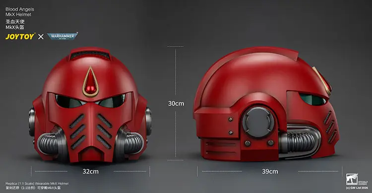 the size of Action Figure Helmet - Blood Angels MkX 1 1 Life-Size Wearable Replica - JOYTOY Warhammer 40K rectangle image The Size Of Action Figure Helmet Blood Angels Mkx 1 1 Life Size Wearable Replica Joytoy Warhammer 40k Rectangle Image