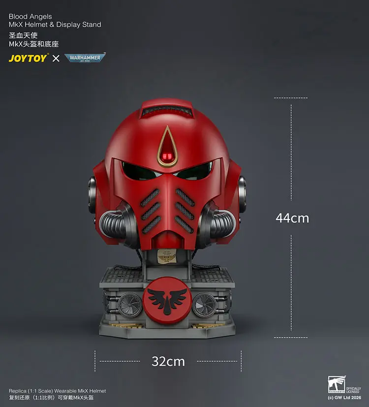 the size of Action Figure Helmet - Blood Angels MkX Helmet & Display Stand 1 1 Life-Size Wearable Replica - JOYTOY Warhammer 40K rectangle image The Size Of Action Figure Helmet Blood Angels Mkx Helmet & Display Stand 1 1 Life Size Wearable Replica Joytoy Warhammer 40k Rectangle Image