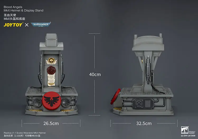 the size of the display stand of Action Figure Helmet - Blood Angels MkX Helmet 1 1 Life-Size Wearable Replica - JOYTOY Warhammer 40K rectangle image The Size Of The Display Stand Of Action Figure Helmet Blood Angels Mkx Helmet 1 1 Life Size Wearable Replica Joytoy Warhammer 40k Rectangle Image