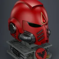 the up right front of Action Figure Helmet - Blood Angels MkX Helmet & Display Stand 1 1 Life-Size Wearable Replica - JOYTOY Warhammer 40K rectangle image The Up Right Front Of Action Figure Helmet Blood Angels Mkx Helmet & Display Stand 1 1 Life Size Wearable Replica Joytoy Warhammer 40k Rectangle Image